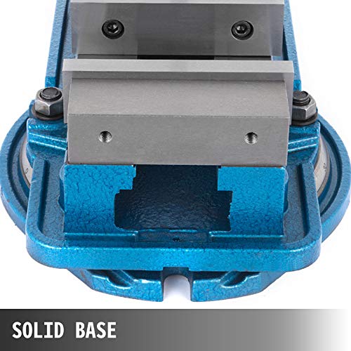 Happybuy 6 Inch Heavy Duty Milling Vise Bench Clamp Vise High Precision Clamping Vise 6 Inch Jaw Width with 360 Degrees Swiveling Base CNC Vise Happybuy