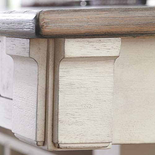Signature Design by Ashley Bolanburg Farmhouse Counter Height Dining Room Table, White & Brown Signature Design by Ashley
