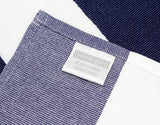 COTTON CRAFT Pool Lounge Chair Cover - 2 Pack - Chaise Beach Picnic Spa Towel - Cabana Stripe - Soft Premium Ringspun Terry Cotton - Oversized - 32 inch Wide x 82 inch Long with 7 inch Pocket – Navy