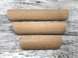 Tsnamay 10Pcs Unfinished Wood Solid Furniture Pulls Handles,Unfinished Unpainted Paintable Wooden Handles Cupboard Closet Drawer Handle Pull,Length Tsnamay