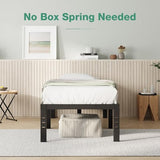 Novilla Twin Bed Frame, 14 Inch Metal Platform Bed Frame Twin Size with Storage Space Under Bed, Heavy Duty Steel Slat Support, Easy Assembly, No Box Spring Needed Novilla