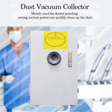 Yuland Dental Lab Grinding Vacuum Cleaner Single-Row Digital Dust Collector 110V 370W Silent Vacuum Dust Extractor for Laboratory (Q-3) Yuland