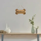 Generic Personalized Dog Bone Sign with Name Custom Dog House Wood Sign Paw Prints Sign for Home Farmhouse Wall Decor, 8.4 x 4.8 inch WoodArtSupply