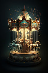 Carousel Music Box Pattern Diamond Painting Kits 5D Diamond Art DIY Drill Paintings with Art for Adults Home Wall Decor 20x24 Inch Treff