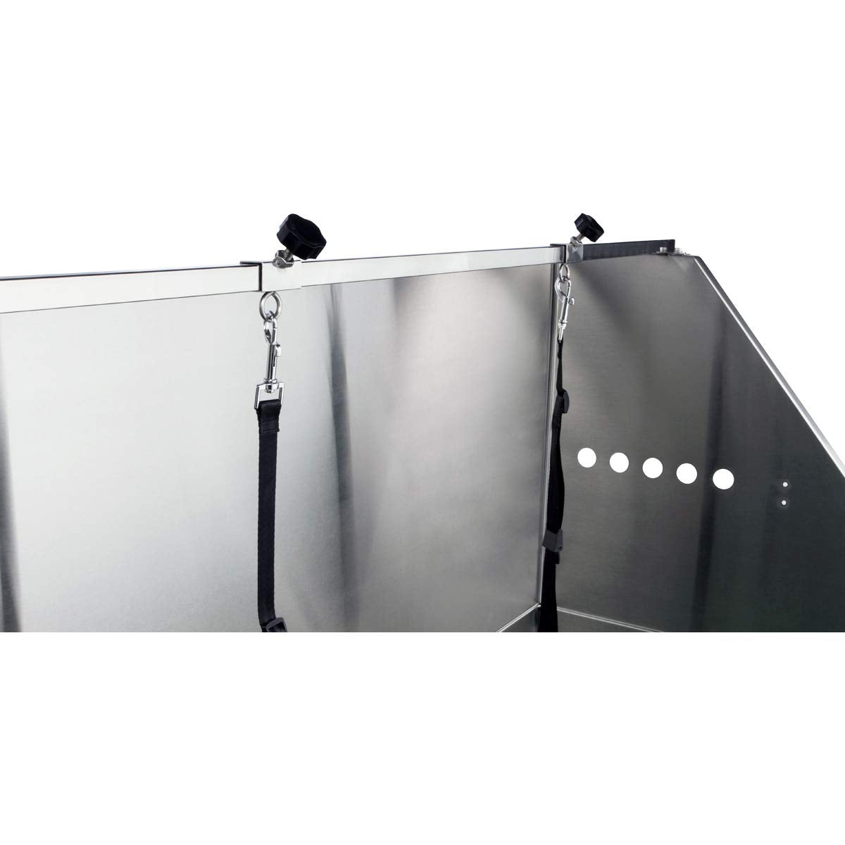 PawBest Stainless Steel Dog Grooming Bath Tub with Ramp, Faucet, Hoses and Loops (50" Bathtub) - WoodArtSupply