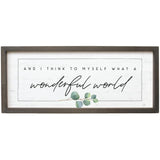 Simply Said, INC Farmhouse Frames What a Wonderful World Wooden Sign, Rustic Framed Wall Art, Inspirational Farmhouse Home Decor, 10 x 24 Inch Simply Said, INC