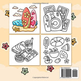 Cozy Girl Summer Vibes Coloring Book: Bold and Easy Designs for Adults and Teens. Simple, Cute Illustrations with Thick Lines | For Stress Relief & Relaxation (Cozy Girl Series) WoodArtSupply