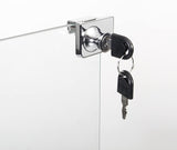 Lighted Curio Cabinet with LED Lights/Lock/Single Door, 4-Shelf Glass Bookshelf, Black Corner Cabinet - Rectangular 65'x 17'x 14.5', Easy Assemble YiaFurio