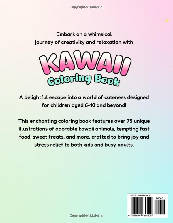 Kawaii Coloring Book - A Delightful Kawaii Coloring Wonderland WoodArtSupply