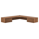Modway EEI-6181-WAL Render Wall Mount Corner Office Desk, Walnut Modway