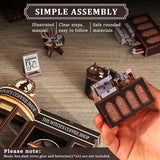 SUNNINO Book Nook Kit - DIY Miniature Doll House Kit Doll House 3D Wooden Puzzles with LED Lights, Book Nook Kits for Adults and Teens Best Gifts for Family Friends