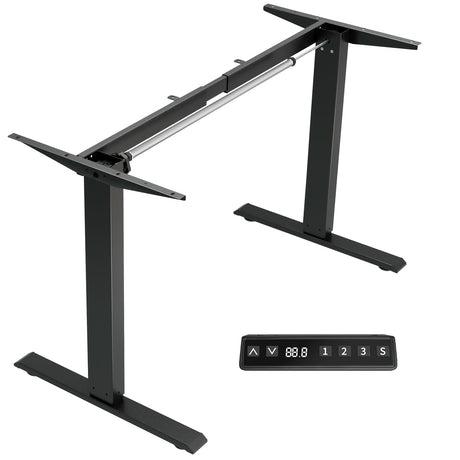 ESpefy Standing Desk Frame- Stand Up Desk Adjustable Frame for 43''-70'' Tabletop, Sit Stand Desk Legs, Ergonomic Electric Standing Desk Base Desk Base with Smart Controller System (Frame Only) Black ESpefy