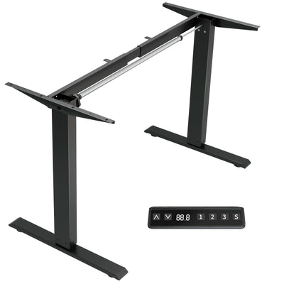 ESpefy Standing Desk Frame- Stand Up Desk Adjustable Frame for 43''-70'' Tabletop, Sit Stand Desk Legs, Ergonomic Electric Standing Desk Base Desk Base with Smart Controller System (Frame Only) Black