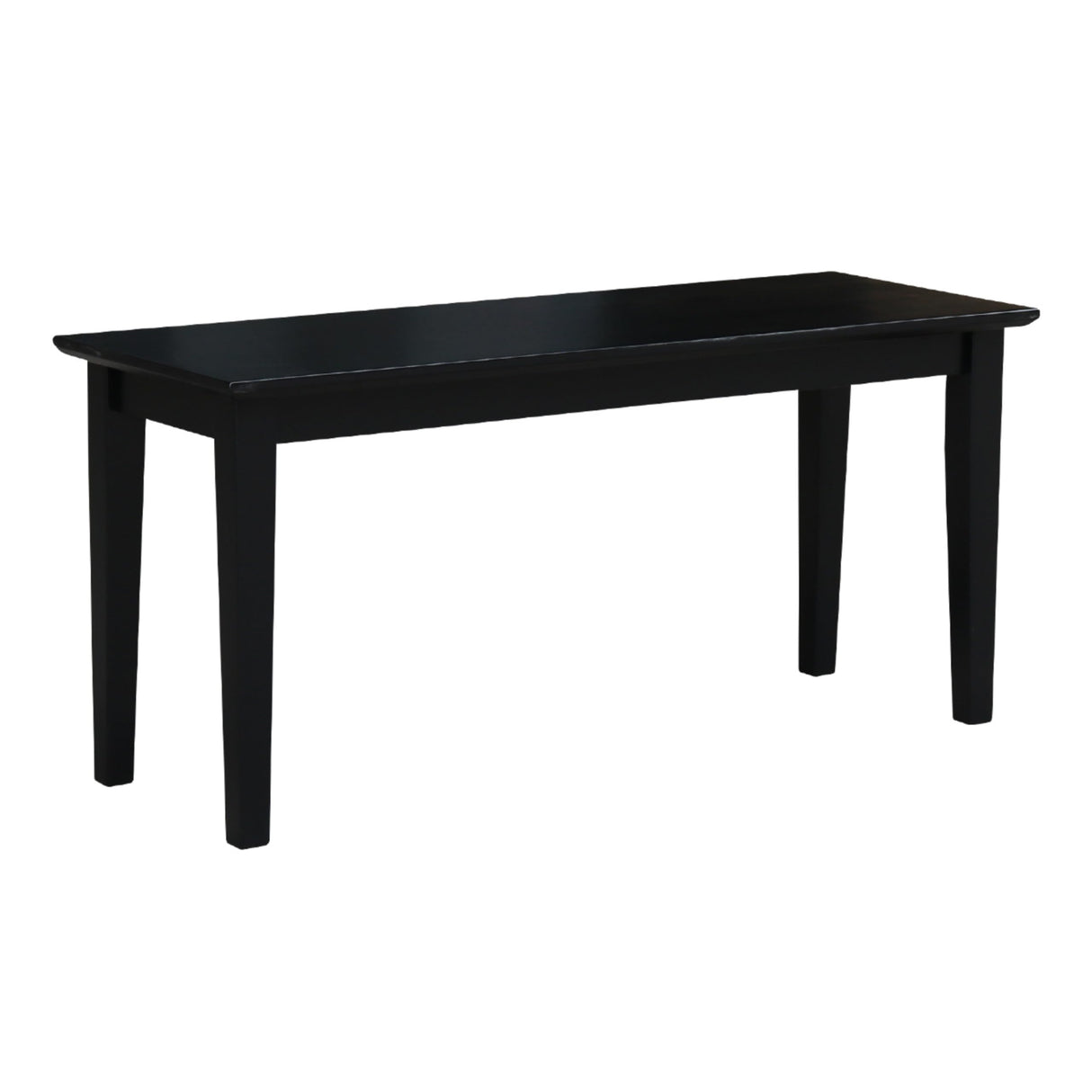 IC International Concepts, Shaker Style Bench Real/Solid Parawood, Kitchen/Dining, Sturdy & Reliable Seating, Easy Assembly, 39"W x 14"D x 18"H, 450 Lbs Wt. Capcity, Black IC International Concepts,