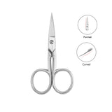 JARVISTAR Small Embroidery Curved Scissors, 4” Forged Stainless Steel Detail Craft Yarn Scissors, Pointed Tip Sharp Metal Precision Little Scissors for Fabric Sewing Needle Work, DIY craft JARVISTAR