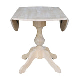 IC International Concepts International Concepts 42" Round Dual Drop Leaf Pedestal Table-30.3" H, Unfinished Dining Table, Ready to Finish IC International Concepts