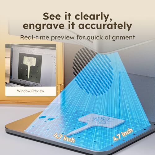 AtomStack Atelier - 12 Watt Diode Galvo Engraving and Cutting - Ultrafast 4000mm/s - Camera - Portable and Mini Laser Engraver and Laser Cutter - Personalise Wood, Paper, Leather, Cardboard and More ATOMSTACK