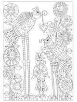Creative Haven Fanciful Birds Coloring Book (Adult Coloring Books: Animals) Dover Publications