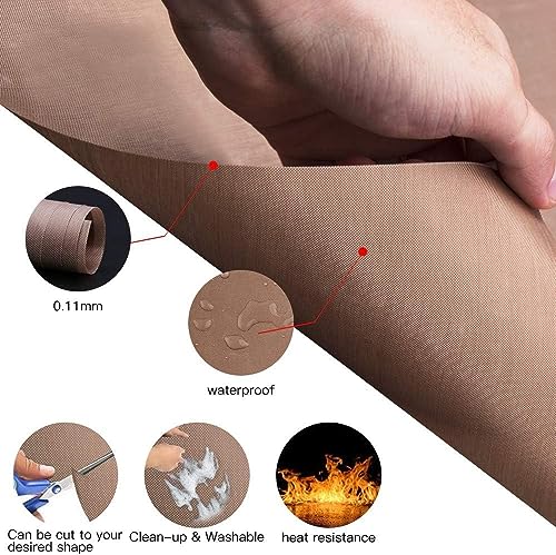 XEUZK Press Platen Wrap Cover Kit, 2 Heat Press Platen Wrap Cover (15Inch), 3Pack Teflon Sheet for Heat Press Heat Resistant Gloves with Silicone Bumps 2 Rolls Heat Resistant Tape & Sublimation Pencil XEUZK