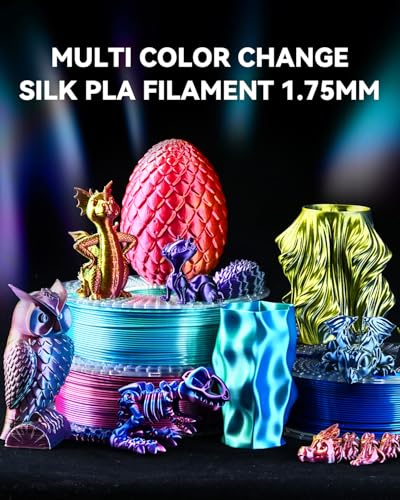 SUNLU 3D Printer Filament Bundle, Silk Filament Multicolor, Individually Vacuum Packed, Dual Color*5, Triple Color *3, 2kg in Total SUNLU
