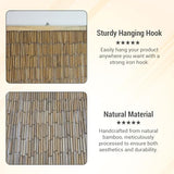 Vietbud Décor Natural Bamboo Beaded Curtains for Doorways, Decorative Room Divider, Natural Vietnamese Craft, Indoor Hanging Bamboo Blinds, Sturdy Hook, Easy to Clean, 35.43 x 78.74 Inches VIETBUD DECOR