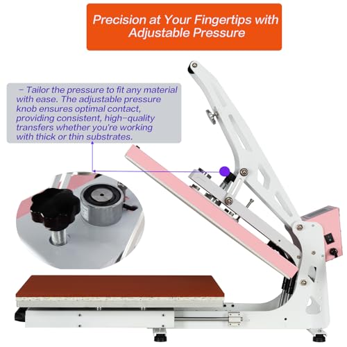 WUMSTOT 13x18 Heat Press Machine: with Auto Open/Slide Out Plate 1200 W Clamshell Heat Press for DTF, Sublimation, and More WUMSTOT