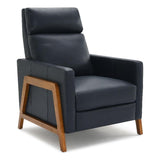 Comfort Pointe Reed Top Grain Leather Push Back Recliner - Midnight Blue Comfort Pointe