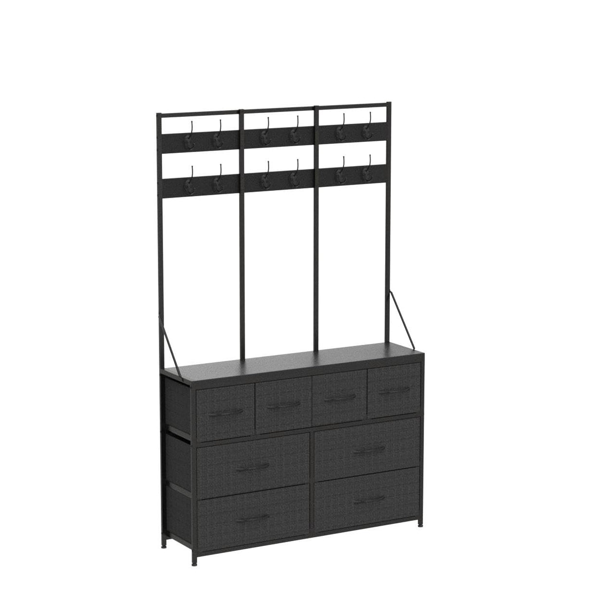 LUMTOK 8 Drawer Dresser, Chest of Drawers for Bedroom Living Room, Entryway, Fabric Storage Chest for Closets (Grey) LUMTOK