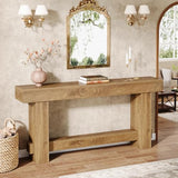 Tribesigns 70.9" Entryway Console Table, Extra Long Wooden Farmhouse Sofa Table Behind Couch, Modern Rustic Foyer Stand with Thick Legs for Hallway, Living Room, Wood Grain Finish Tribesigns