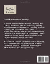 10 Luxury Castle & Palaces, adult coloring book Majosta