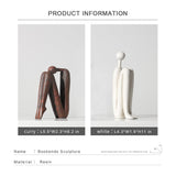 Decorative Bookends for Shelves，Bookends for Heavy Books Resinous Thinker Statue,Book Shelf Decor，Modern Creative Office Company Bookends Ornament Decorations SZGYCSM