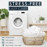 HC COLLECTION Bed Sheets Set King with 2 Pillowcases, Hotel Luxury Platinum 1800 Series Brushed Microfiber Sheet w/Deep Pocket, Ultra Soft Lightweight 4 Pcs Linen Bedding for Hot Sleepers, White