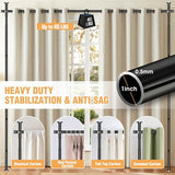 AKTOP Room Divider Curtain Rod, No Drilling Privacy Room Separator for Space Partition, 4-10.5ft(H) 29-73”(W) Adjustable Heavy Duty Floor to Ceiling Wall Divider Tension Rod for Room Separation, Black AKTOP