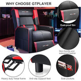 GTPLAYER Gaming Recliner Chair for Living Room Racing Style Single PU Leather Gaming Sofa for Adults Modern Game Recliners Ergonomic Comfortable Home Theater Seating, Red