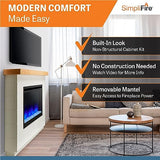 SimpliFire Electric Fireplace, 50-Inch Space Heater with Mantel Boyd Build-Out-Kit, Electric Heater in Two Design Options: Traditional Floor or Floating Install No Construction SIMPLIFIRE