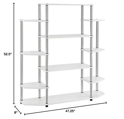 Convenience Concepts Designs2Go White Wall Unit Bookshelf with Seven Tiers - WoodArtSupply