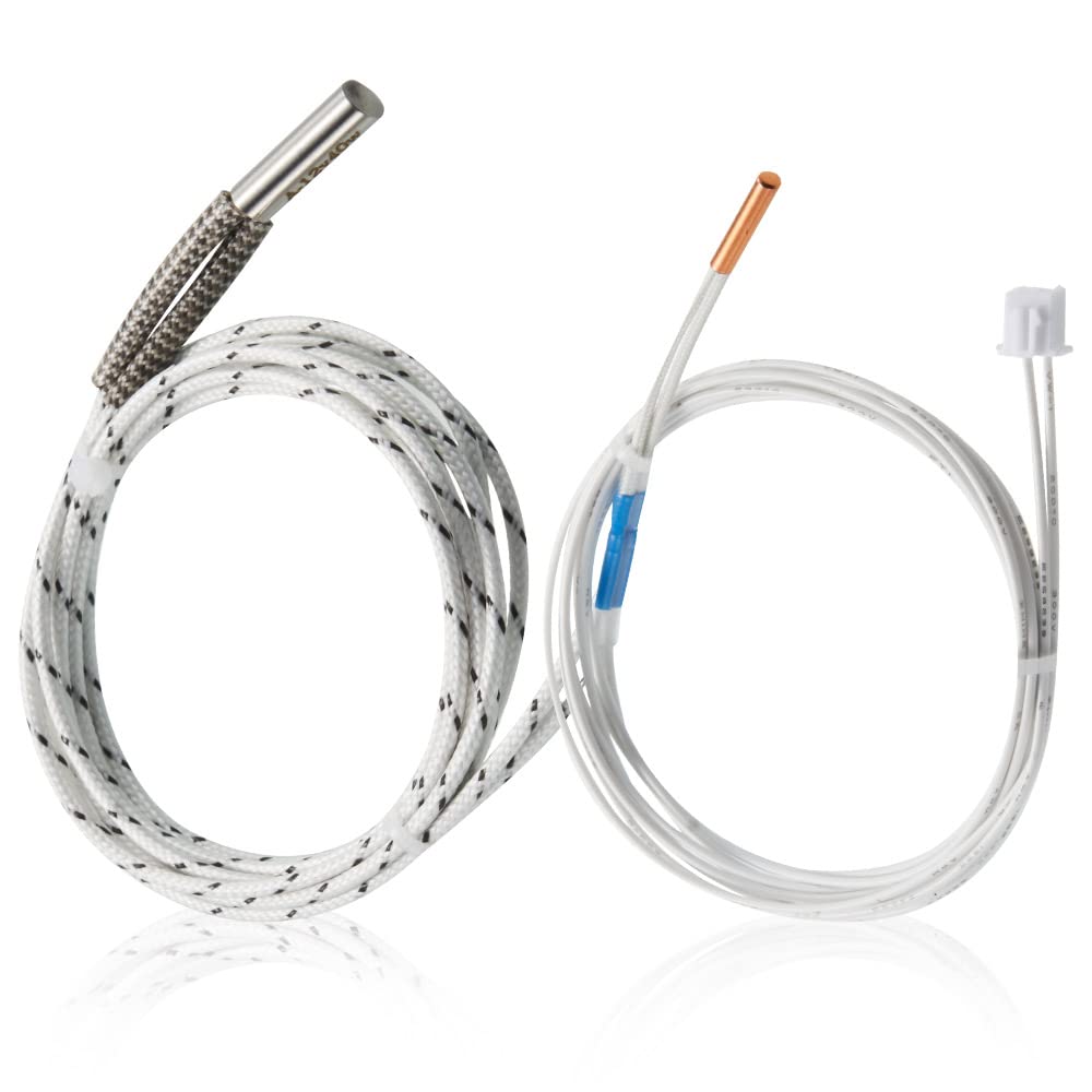 Upgrade 3D Printer NTC 100K 3950 Thermistor, HT-NTC100K Ender 3 Thermistor Sensor and 3D Printer Heater Cartridge Wire 12V40W Compatible for E3D V6 PT100 Ender 3, Ender 3 V2, Ender 5/PRO CR-10, SAPLUSREPRAP