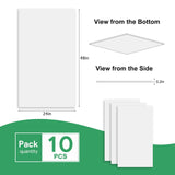 Smooth White Drop Ceiling Tile 2ft x 4ft, Ceiling Panel 24 x 48in – Waterproof, Washable and Fire-Rated - to Prevent Breakage-Cover 80 Sq. Ft-Package of 10 Tiles Gigrwiin