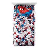 Jay Franco Kids Sheet Set with Fitted, Flat Sheets & Pillow Cover - Ultra-Soft Bedding with Pillowcase for Room Decor, White - Spiderman, 3 Piece Twin Jay Franco