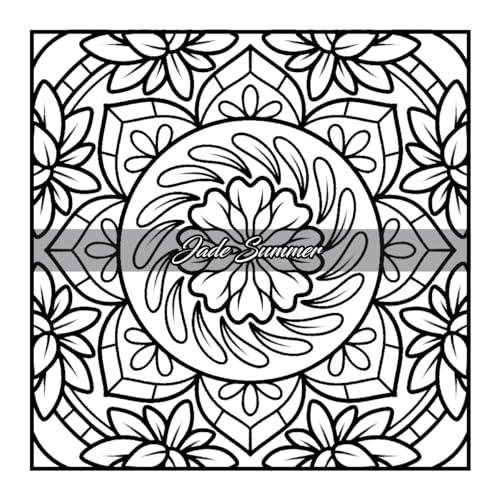 100 Mini Mandalas: A Mandala Coloring Book for Adults and Kids with Easy, Cute, and Tiny Designs for Stress Relief and Relaxation WoodArtSupply