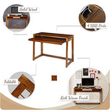 Casual Home Folding Desk with Pull-Out & USB Ports Casual Home
