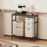Homeiju Entryway Table 31.5" Width, 2-Tier Console Table with Adjustable Shelves, Industrial Sofa Table with Storage, Foyer Tables for Entryway, Hallway, Kitchen, Living Room and Bedroom, Black Homeiju