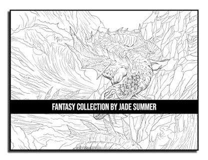 Fantasy Collection: An Adult Coloring Book with 100+ Incredible Coloring Pages of Mermaids, Fairies, Vampires, Dragons, and More!