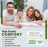 RUVANTI 100% Cotton Sheets – Twin Size Percale Bedding, Cooling & Breathable Floral Design, Durable with a Crisp, Soft & Comfortable Feel, 16" Deep Pocket, 3-Piece Set, Brown Stripes