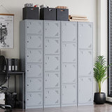 Letaya Metal Lockers for Employees,71" Steel Storage Cabinet with 6 Door Lockable for Office Staff,Home Sundries,Gym,School (Gray) Letaya