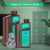 SUNLU 3D Printer Resin 3kg, Fast Curing Standard 3D Resin for Most Resin 3D Printers, 395 to 405nm UV Curing 3D Printing Liquid Photopolymer Resin, Low Shrinkage and High Precision, 3000g, Dark Grey SUNLU