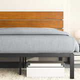 ZINUS Paul Metal and Wood Platform Bed Frame / No Box Spring Needed / Wood Slat Support / Easy Assembly, Full Zinus