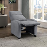 Lexicon Pushback Recliner Chair Armchair Push Back Recliner, Corduroy Chair with Solid Wood Frame and Metal Seat Base, Single Sofa Accent Chair for Living Room/Office/Apartment, Dark Grey Lexicon