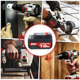 GROWFEAT 2Pack 7.0Ah Battery Replacement for Porter Cable 20V Battery, Compatible with PCC685L PCC680L PCC682L PCC685LP Replace for Porter Cable 20-Volt Lithium-ion Battery GROWFEAT