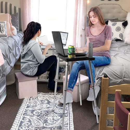 Portable Laptop Computer Stand Desk Table, Compact Foldable, Lightweight 3 lbs , Adjustable Height 19-29 inches, For Remote Work Travel Home Office School Tabletote